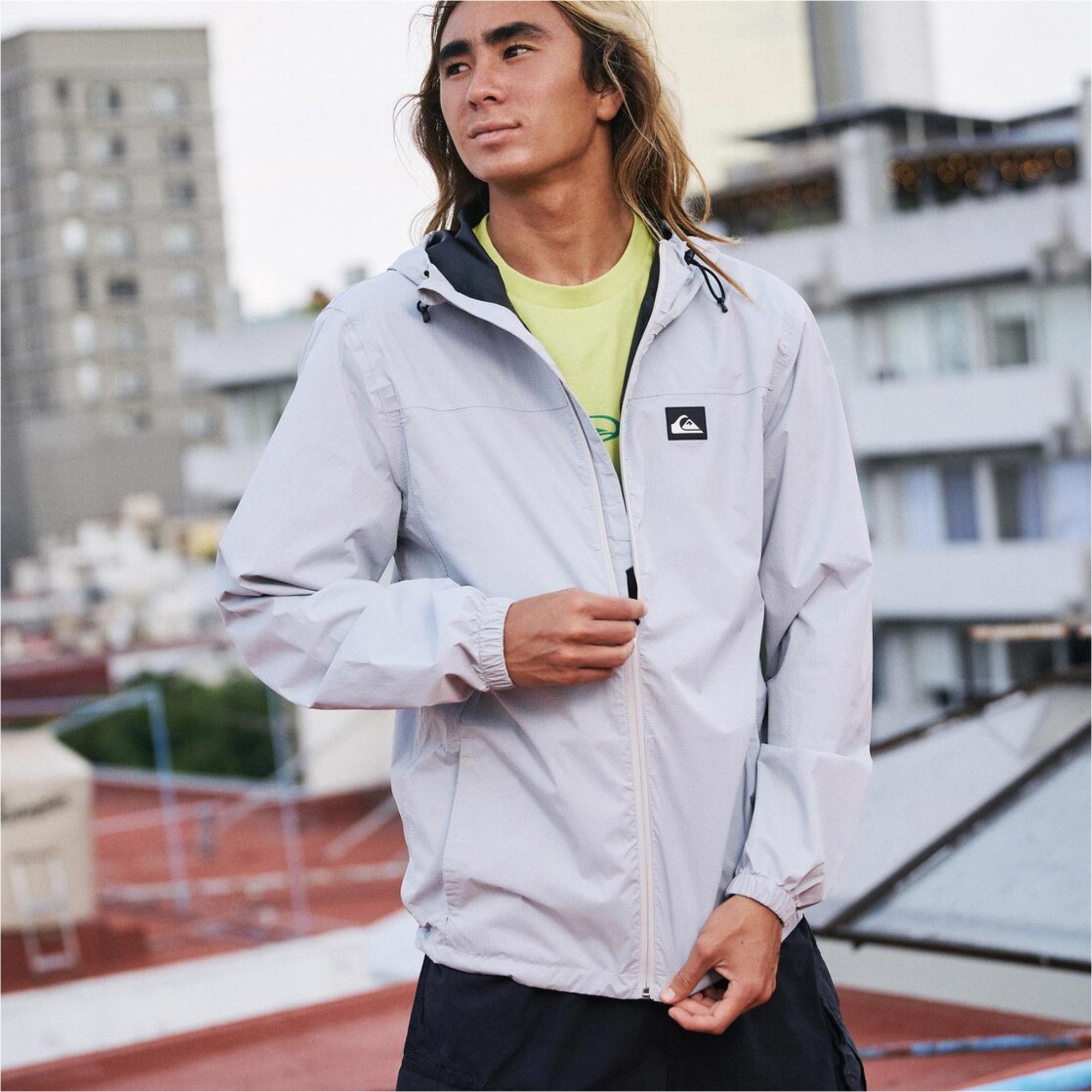 2026 Quiksilver Mens Overcast 3k Tape Waterproof Jacket EQYJK04214 - Micro Chip